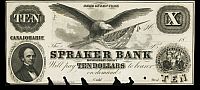 Canajoharie, NY, The Spraker Bank 18__ $10 Proof